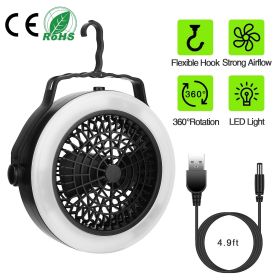 Portable Camping LED Fan 2 in 1 Outdoor Battery/USB Operated Hanging Hook Camping Hiking Travel Lantern Cooling Fan Portable Camping LED Fan 2 in 1 Outdoor Battery/USB Operated Hanging Hook Camping Hiking Travel Lantern Cooling Fan